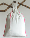 Small Laundry Bag (Grey with Colored Piping)