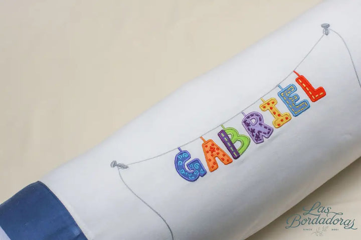 Baby Bolster Applique Alphabet / Blue main