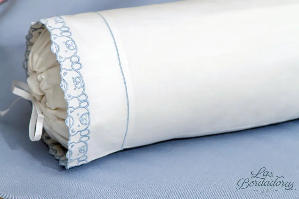 Baby Bolster Teddy Outline / Blue main