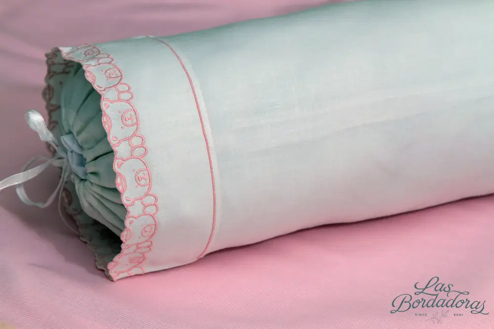 Baby Bolster Teddy Outline / Pink main
