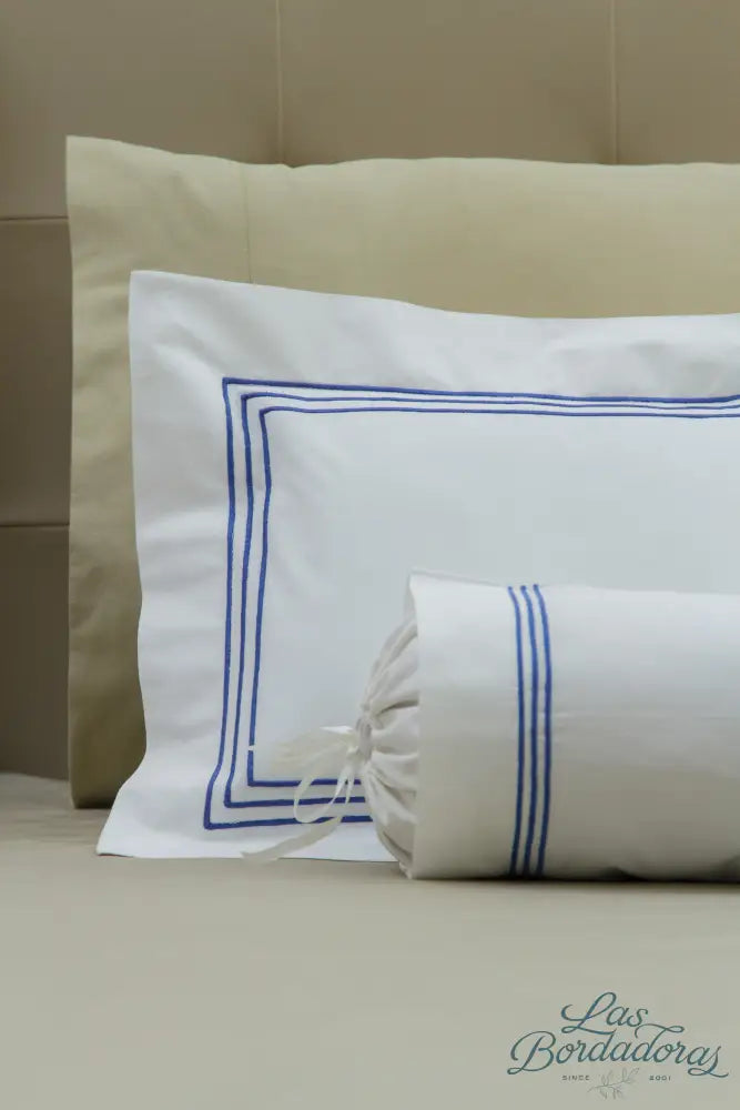 Boudoir & Bolster Cases 3 Satin Lines / Royal Blue / 600