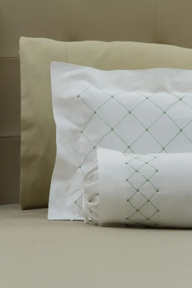 Boudoir & Bolster Cases Diamond Pearls / Celadon Green / 600