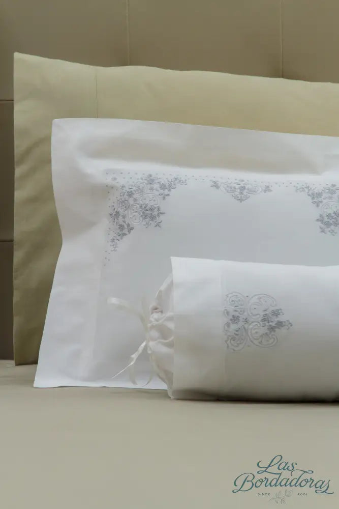 Boudoir & Bolster Cases Betty’s Flowers / Gray / 300