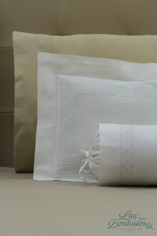 Boudoir & Bolster Cases Diamond w/ Border / Blue / 300