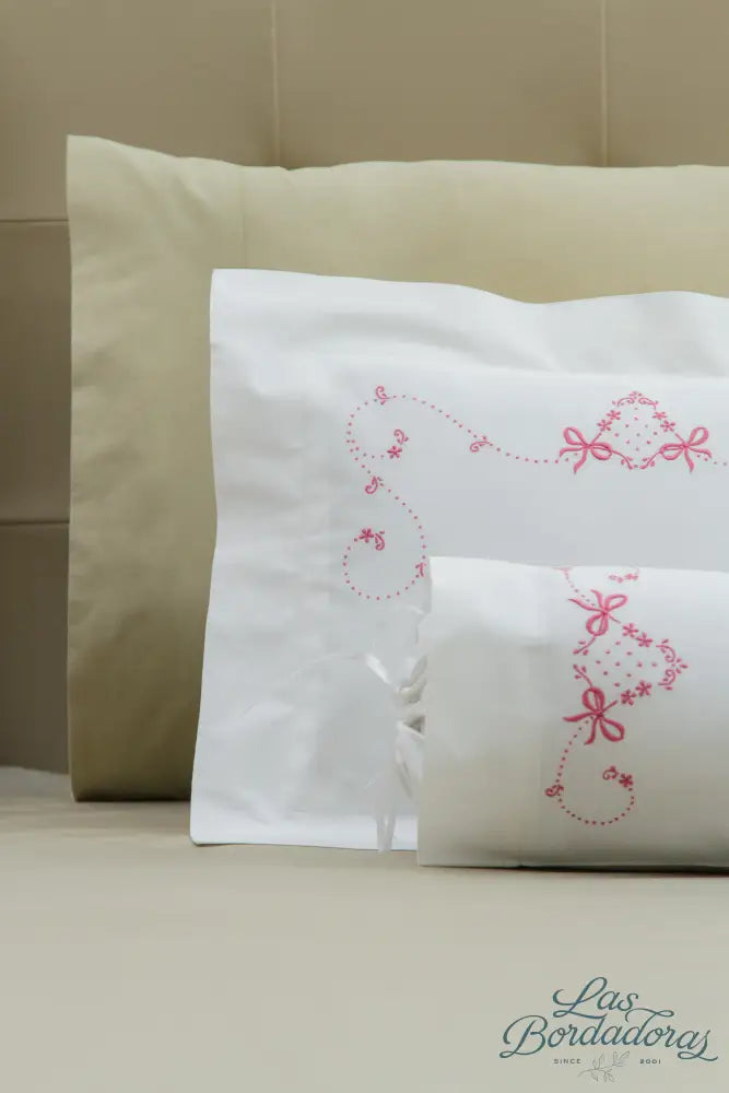 Boudoir & Bolster Cases Dotted Scroll / Pink / 600