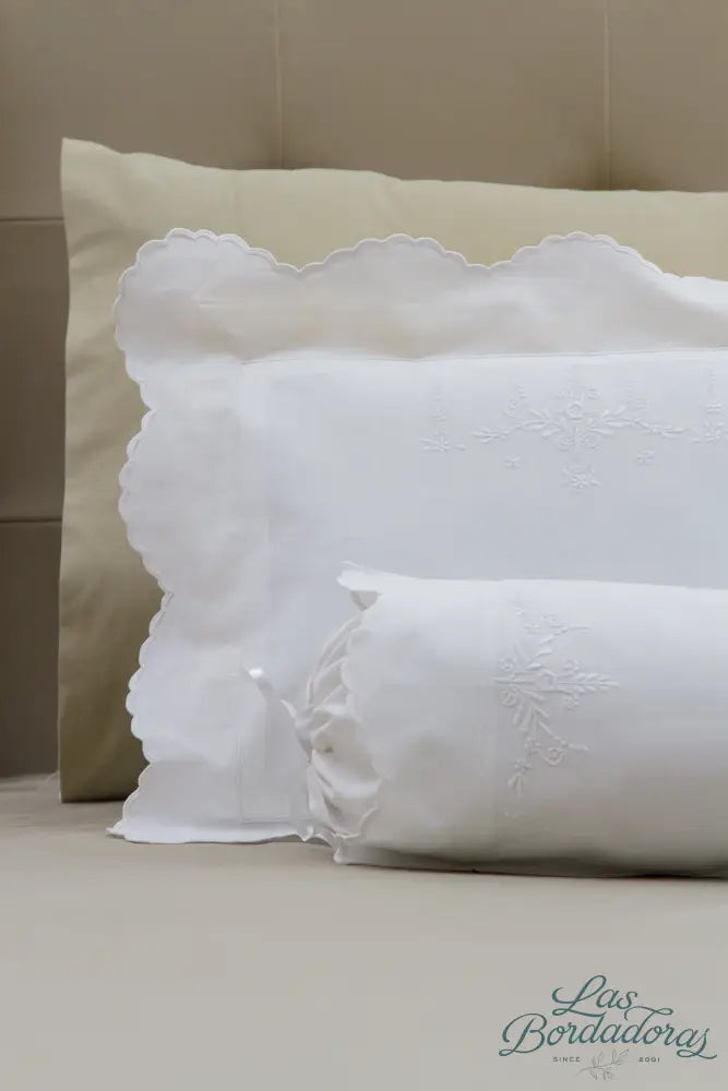 Boudoir & Bolster Cases Enamel Scroll / White / 300