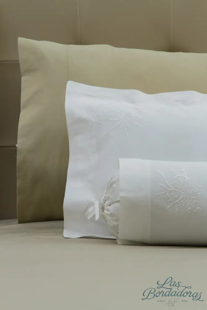Boudoir & Bolster Cases Spanish Flower / White / 300
