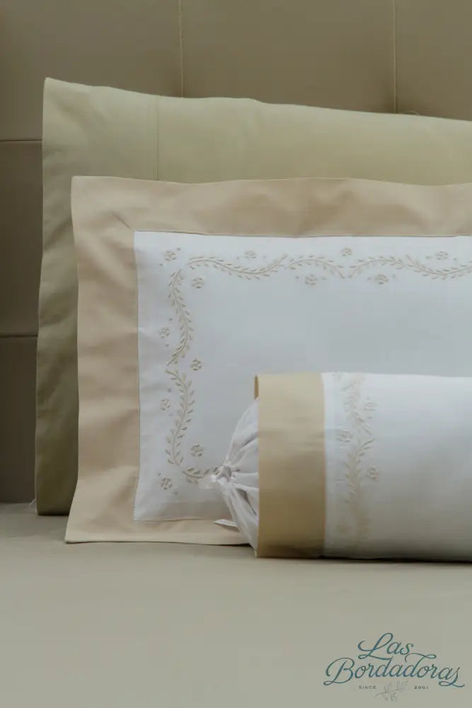 Boudoir & Bolster Cases Vine & Flowers / Beige / 300