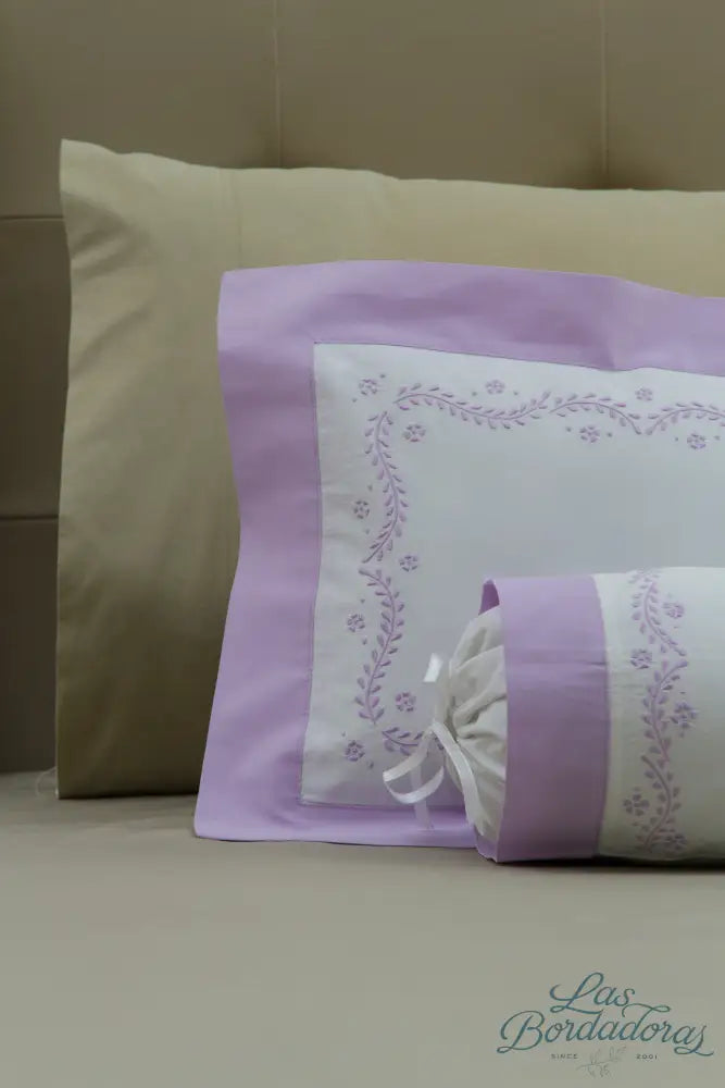 Boudoir & Bolster Cases Vine & Flowers / Lavender / 300