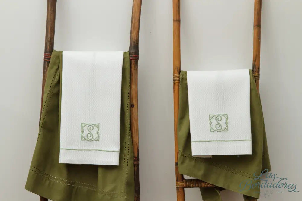 Guest Towels One Satin Line / Celedon Green main