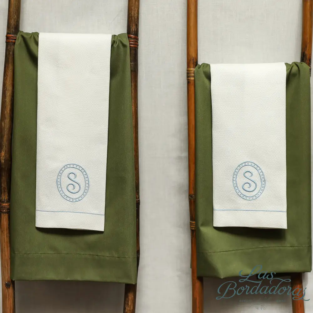 Guest Towels Oval Dots / Light Blue main