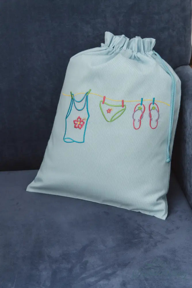 Ladies Undergarment Bags Gumamela / Aqua main