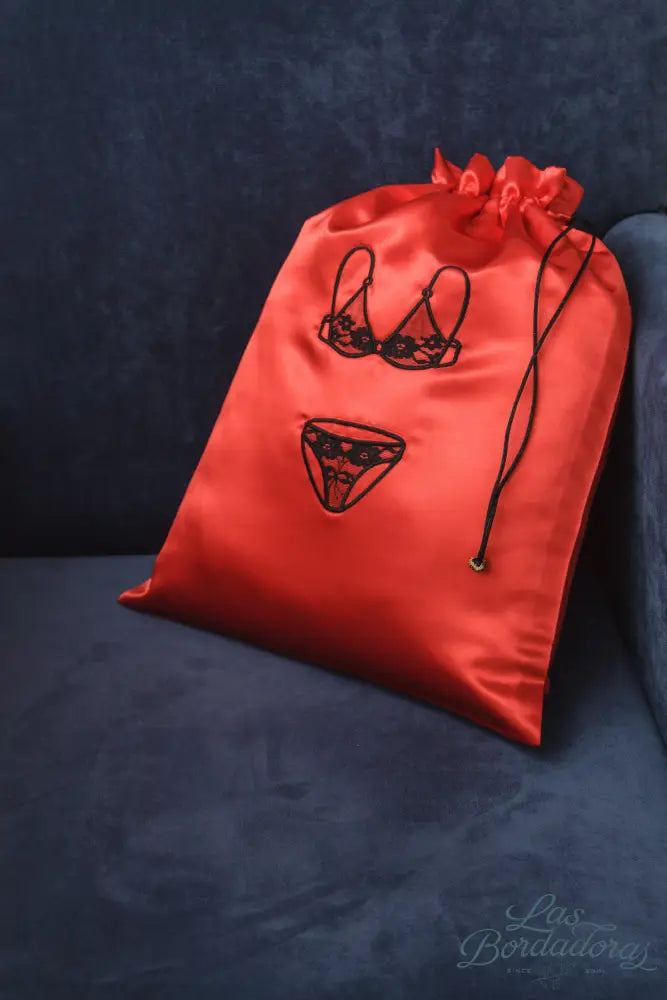 Ladies Undergarment Bags Lace / Red main