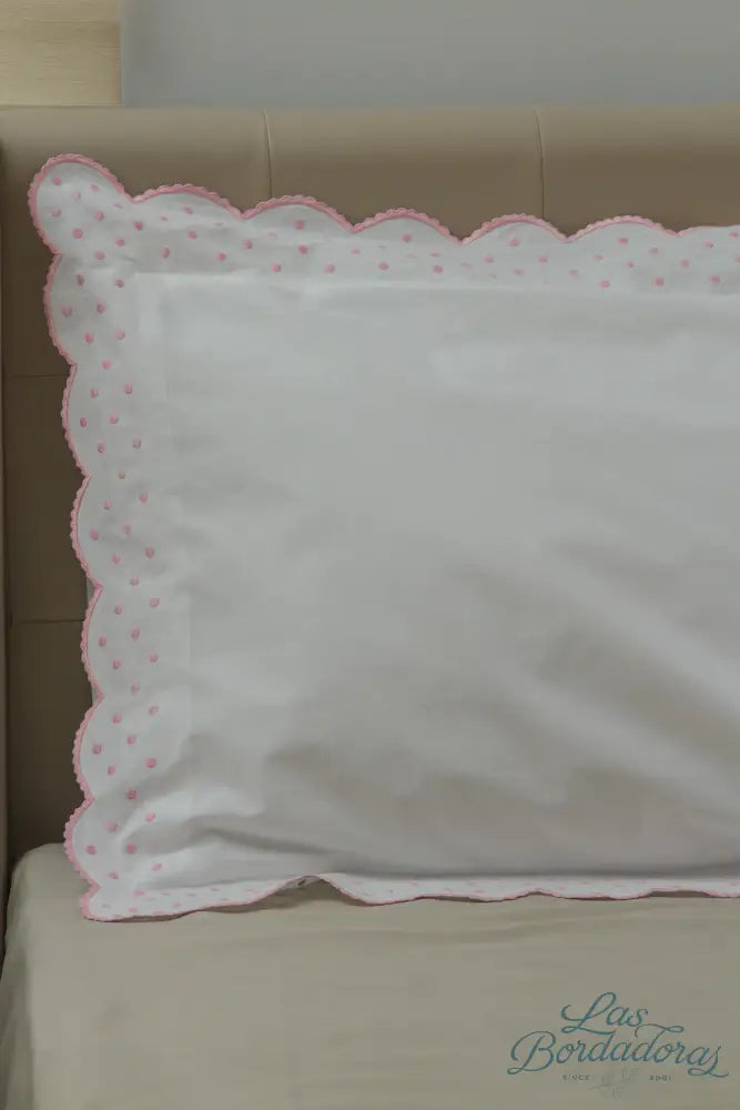 Shams Dots with Rosepoint / Pink