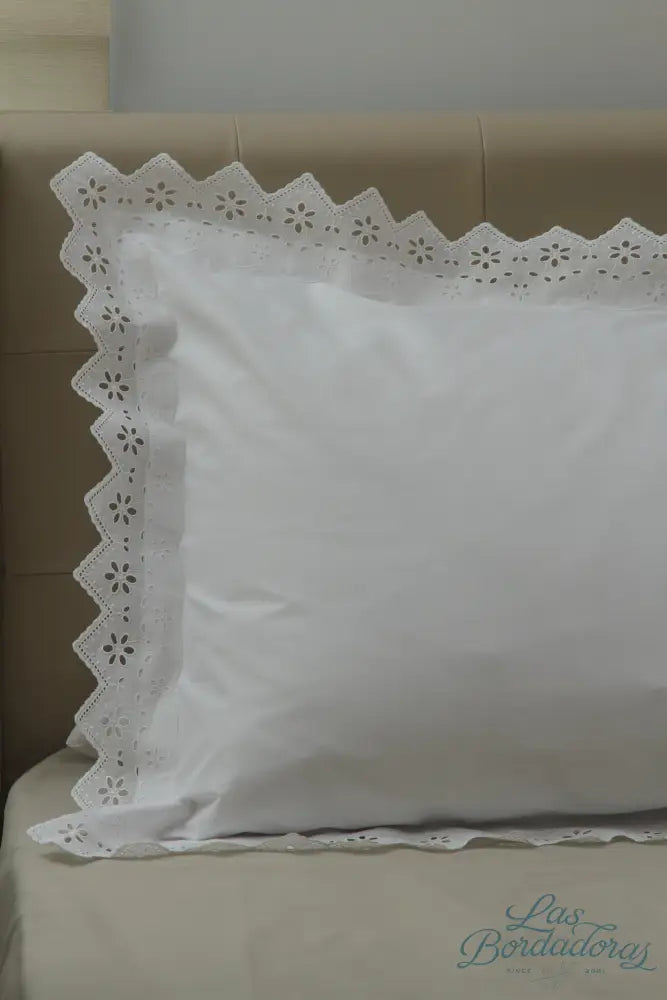 Shams Jagged Lace / White