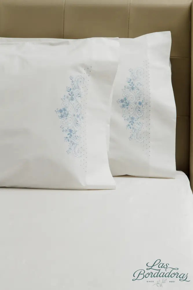 Standard Pillow Cases Betty’s Flowers / Blue