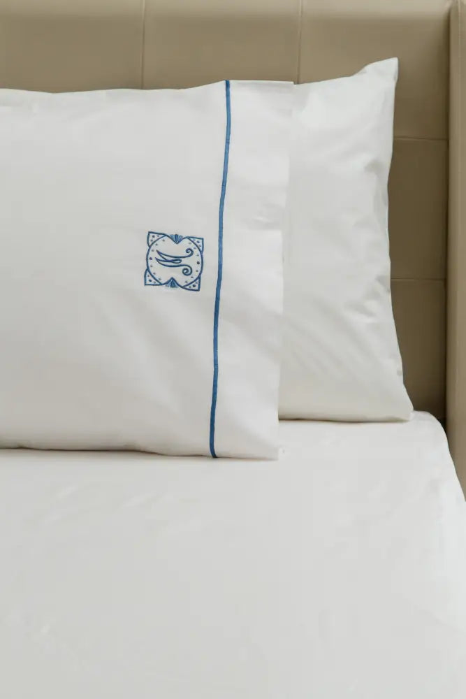 Standard Pillow Cases One Satin Line / Blue