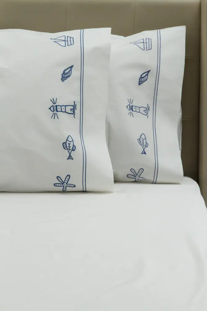 Standard Pillow Cases Seaside / Blue