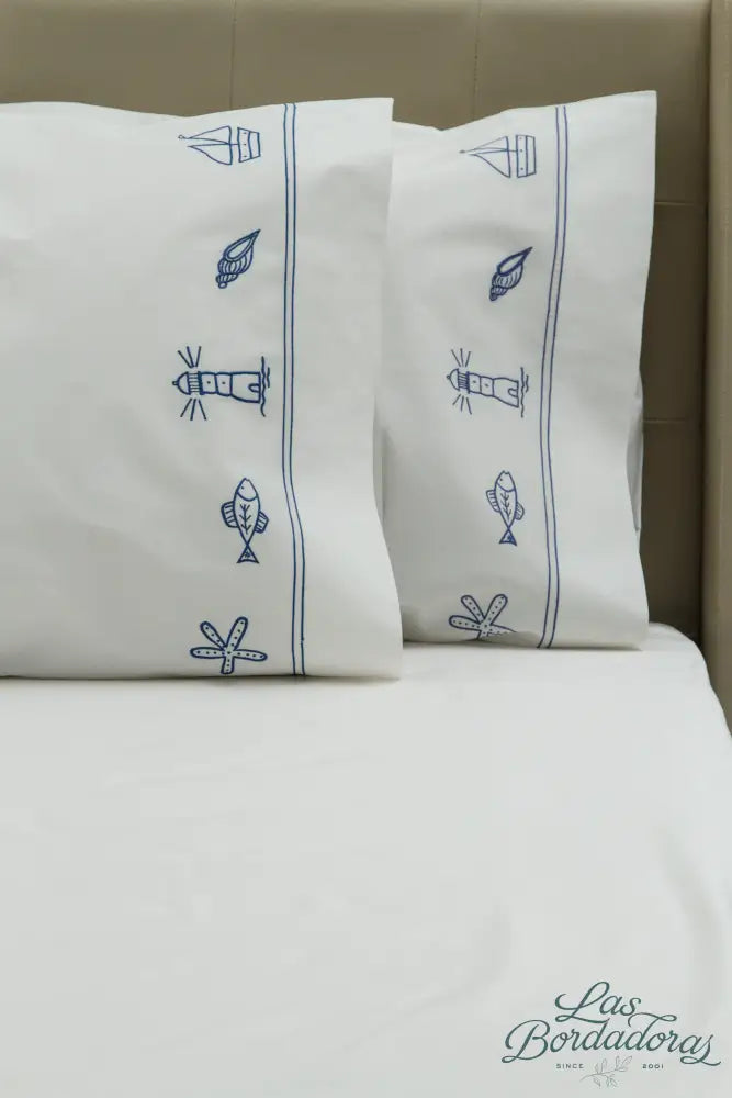 Standard Pillow Cases Seaside / Blue