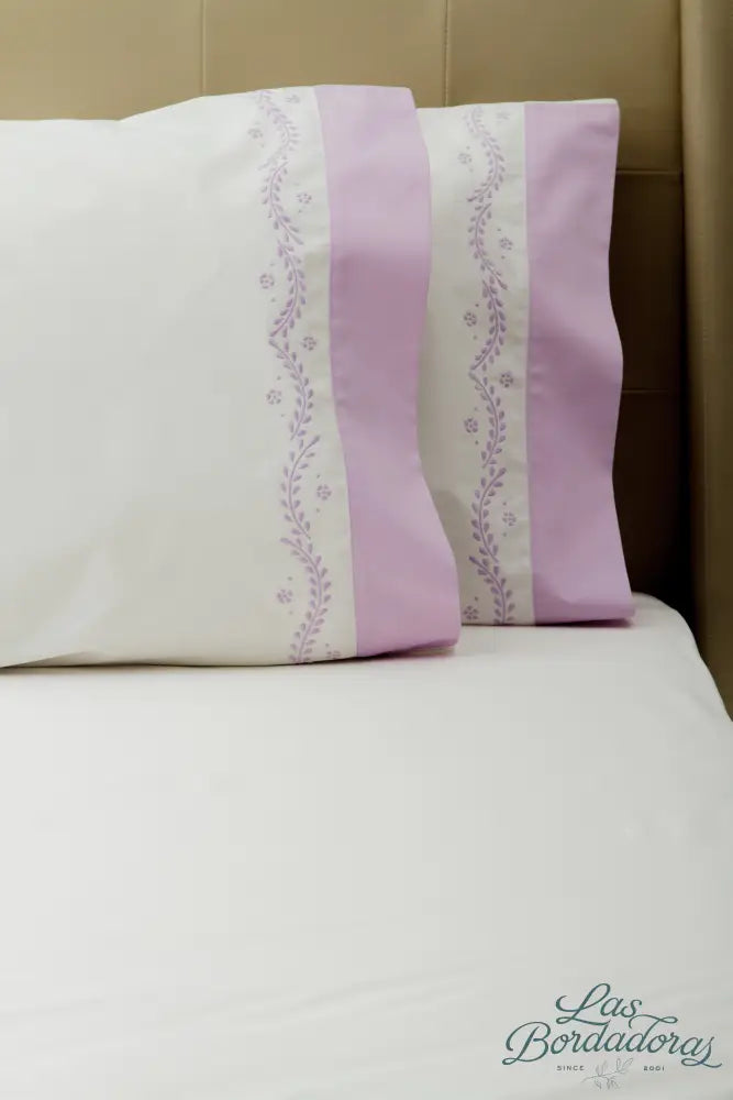 Standard Pillow Cases Vines & Flowers / Lavender