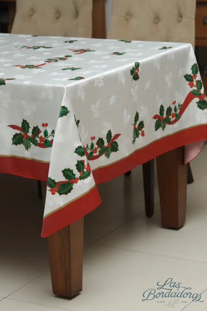 Tablecloth Christmas Red Cherries / 72’’ Rd - 6 Pax main