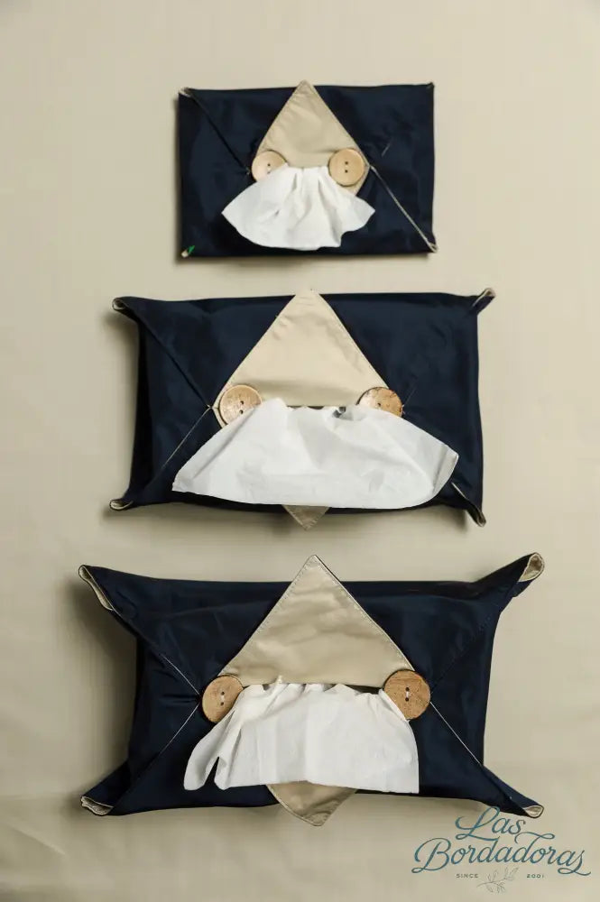 Tissue Box Covers Blue Khaki / Small main