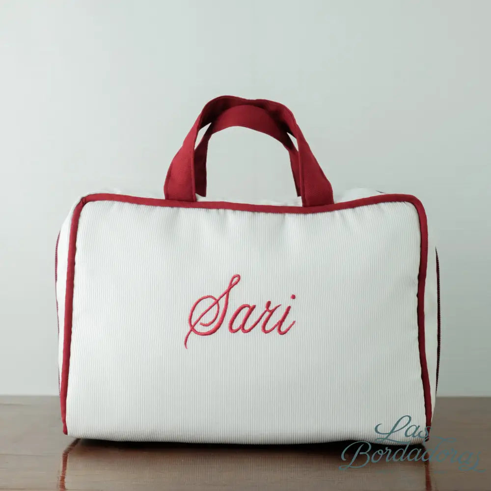 Toiletry Bags Ladies / Gray with Maroon Trim main