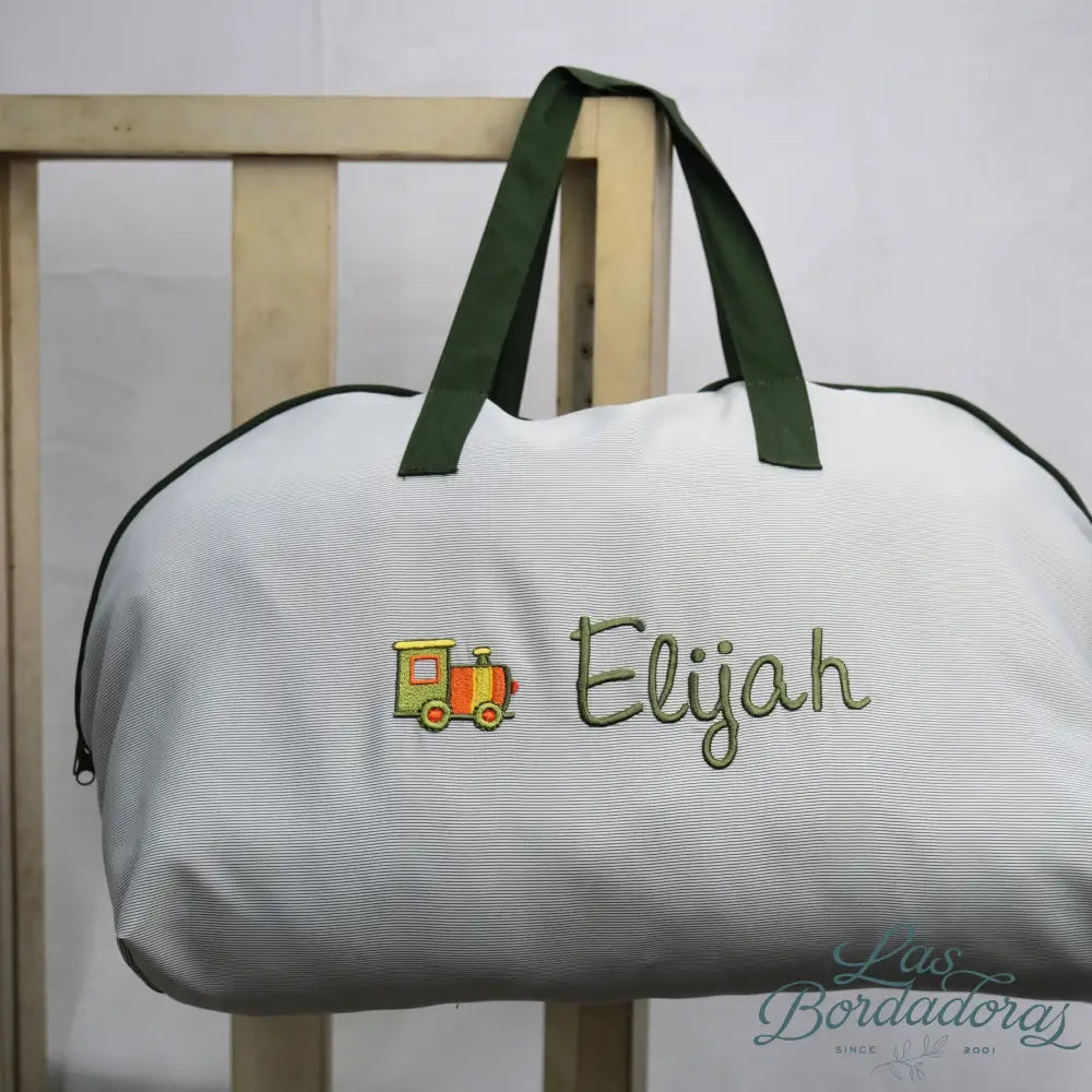 Travelling Baby Bag Train / Olive Green main